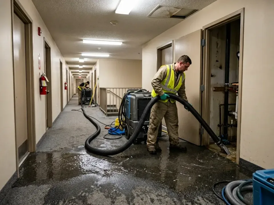 multi-unit-apartment-hallway-f-005 — frequently asked questions, Emergency Burst Pipe Water Extraction & Removal in Springvi…